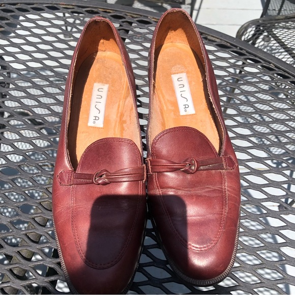 Unisa Leather Block Heal Loafers 8 - Picture 2 of 9